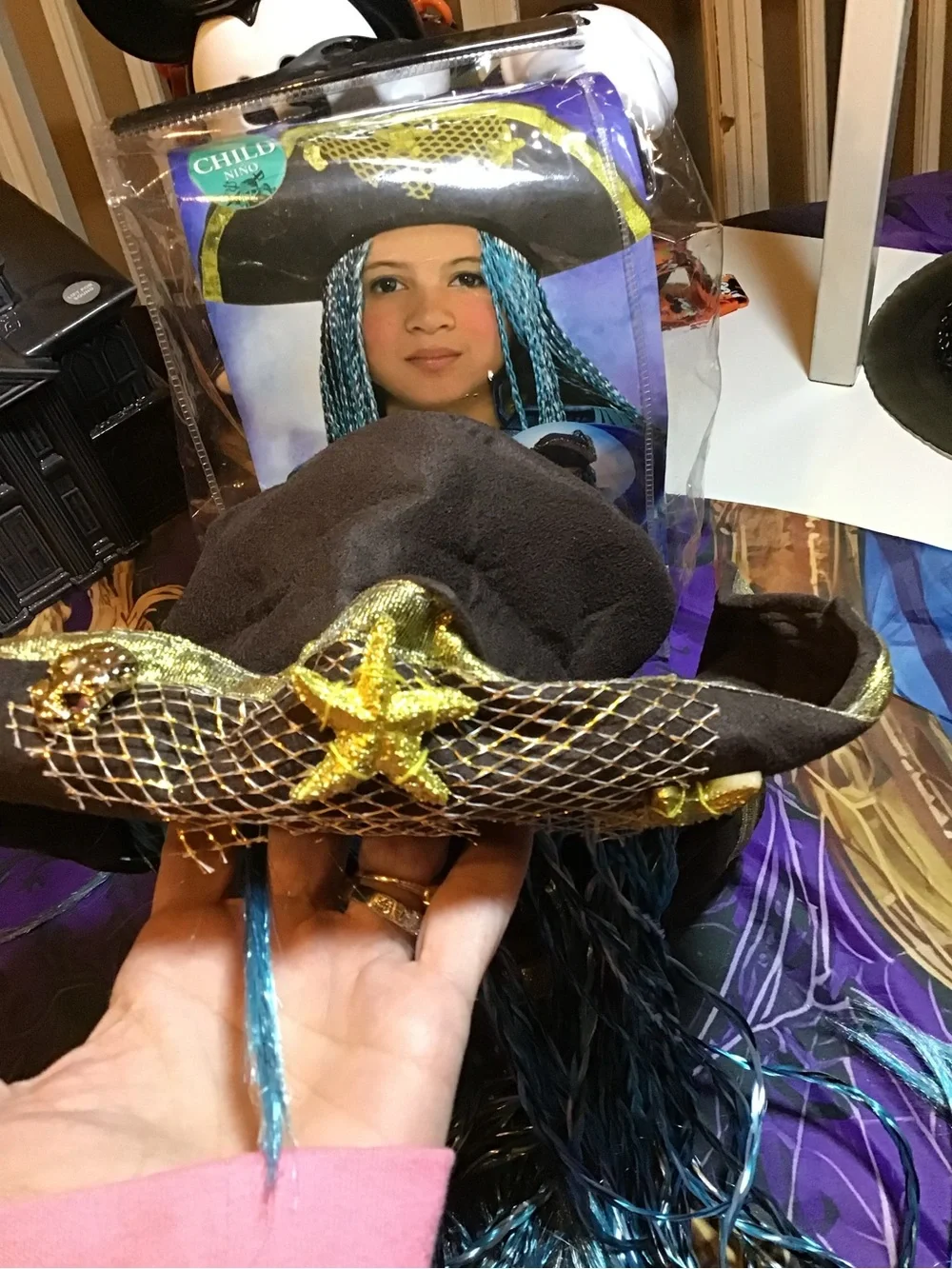 Disney descendants 2 UMA hat with braids one size child